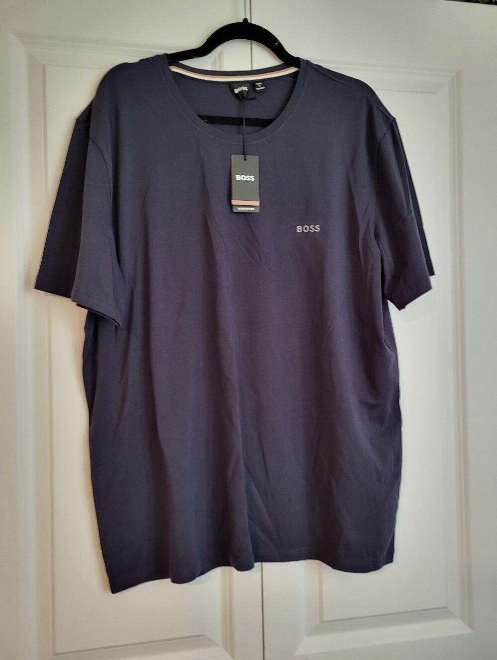 BOSS Navy Short-Sleeve Logo Tee